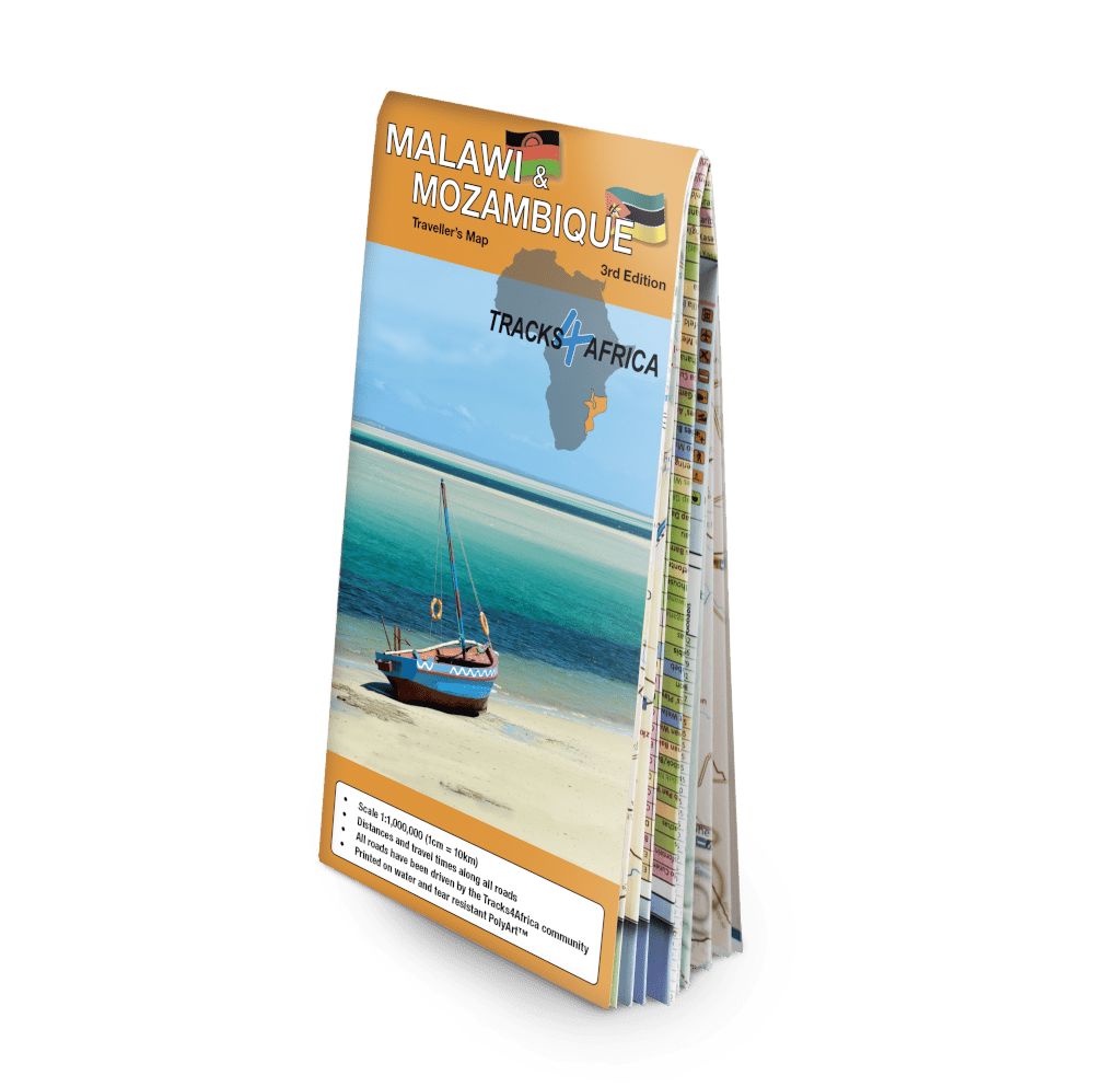 Carte routière - Mozambique et Malawi | Tracks4Africa carte routière Tracks4Africa