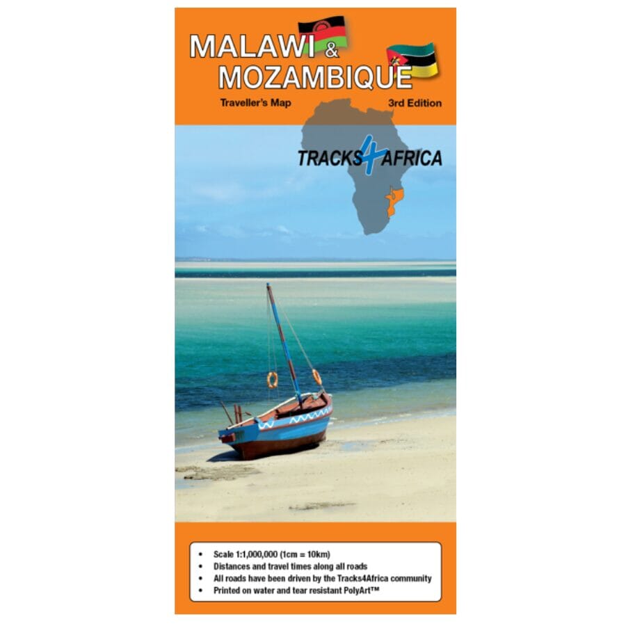 Carte routière - Mozambique et Malawi | Tracks4Africa carte routière Tracks4Africa