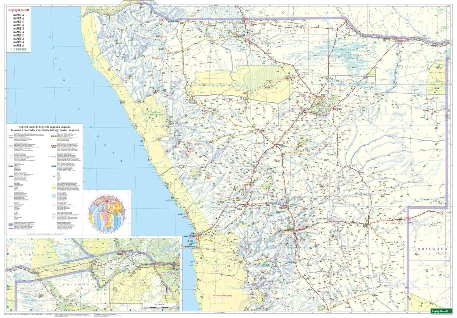 Carte routière - Namibie | Freytag & Berndt carte routière Freytag & Berndt 