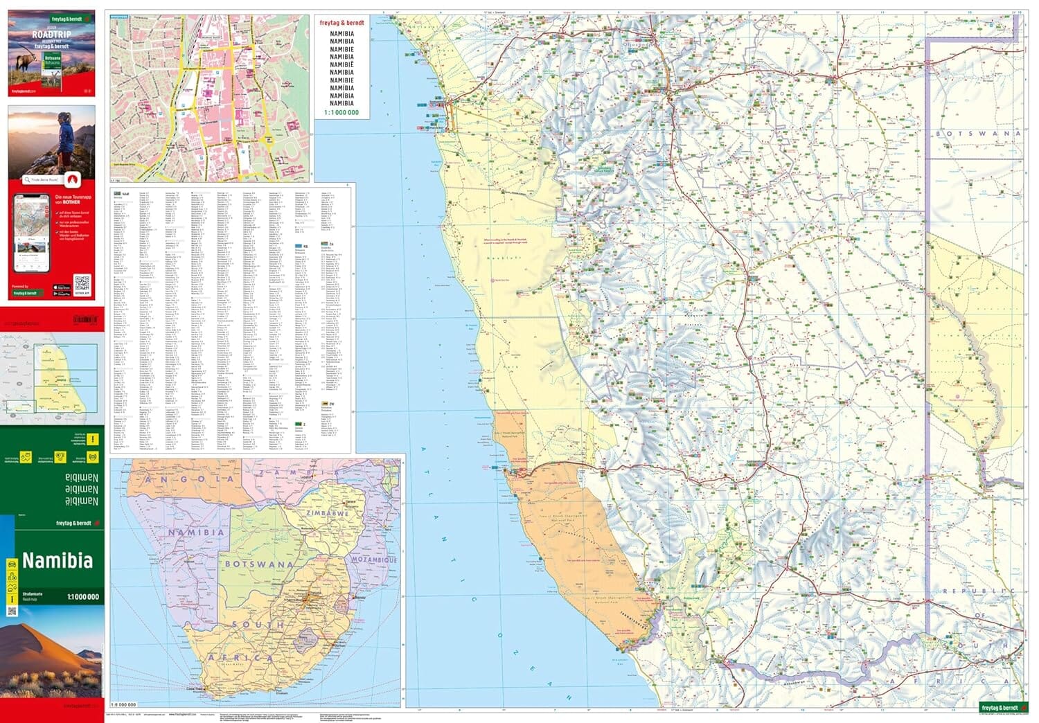 Carte routière - Namibie | Freytag & Berndt carte routière Freytag & Berndt 