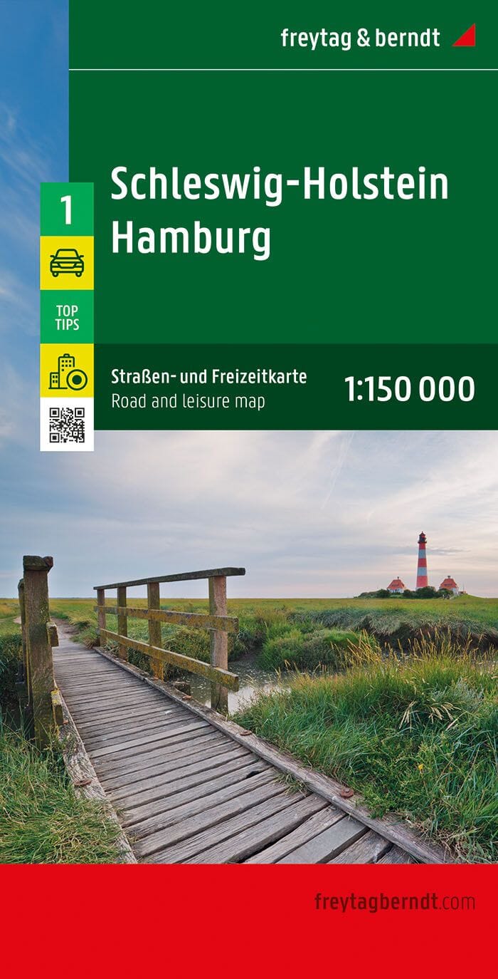 Carte routière n° 1 (Allemagne) - Schleswig-Holstein, Hambourg | Freytag & Berndt - 1/150 000 carte routière Freytag & Berndt