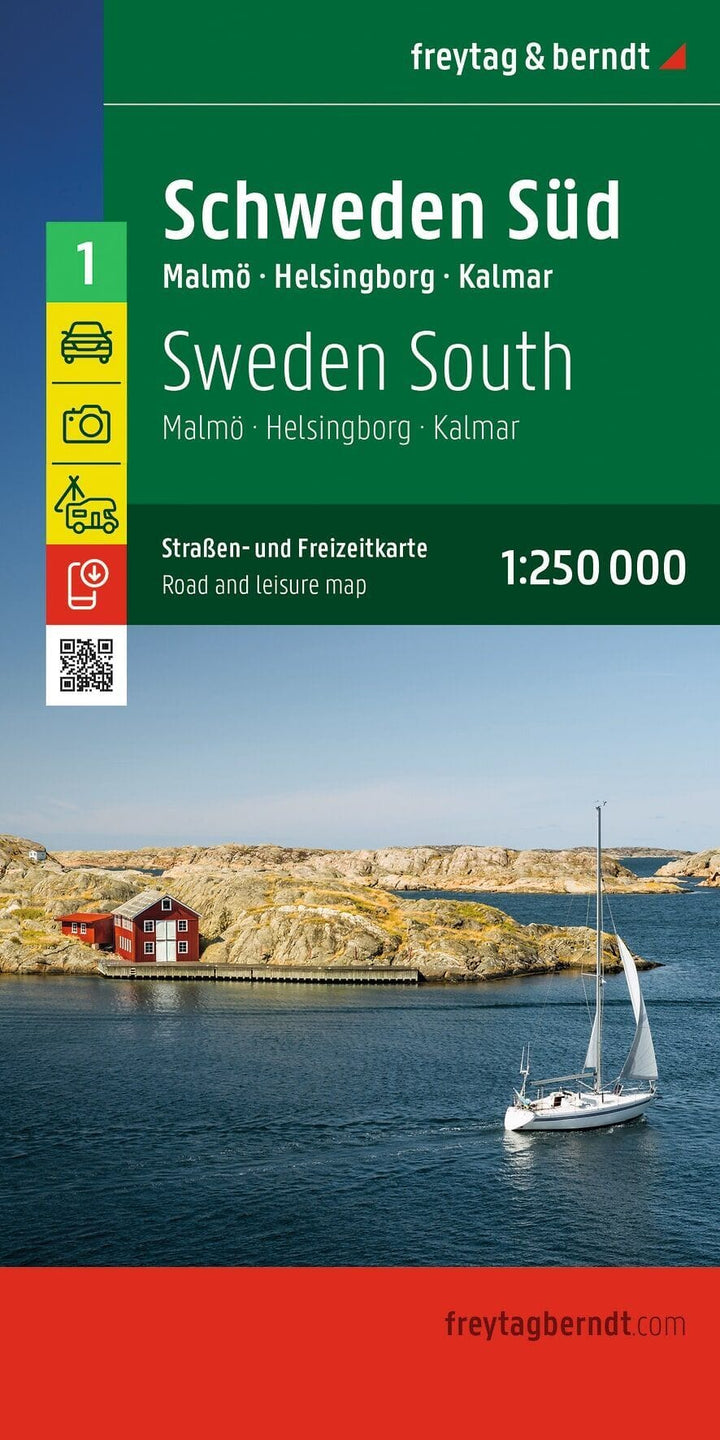 Carte routière n° 1 - Suède Sud (Malmö, Helsingborg, Kalmar) | Freytag & Berndt carte routière Freytag & Berndt 