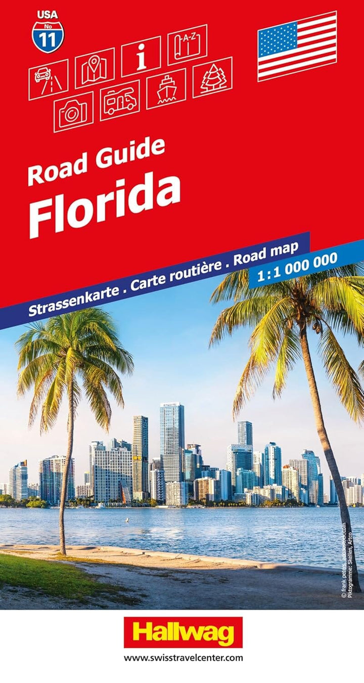 Carte routière n° 11 - Floride | Hallwag carte routière Hallwag Kümmerly-Frey 2026 