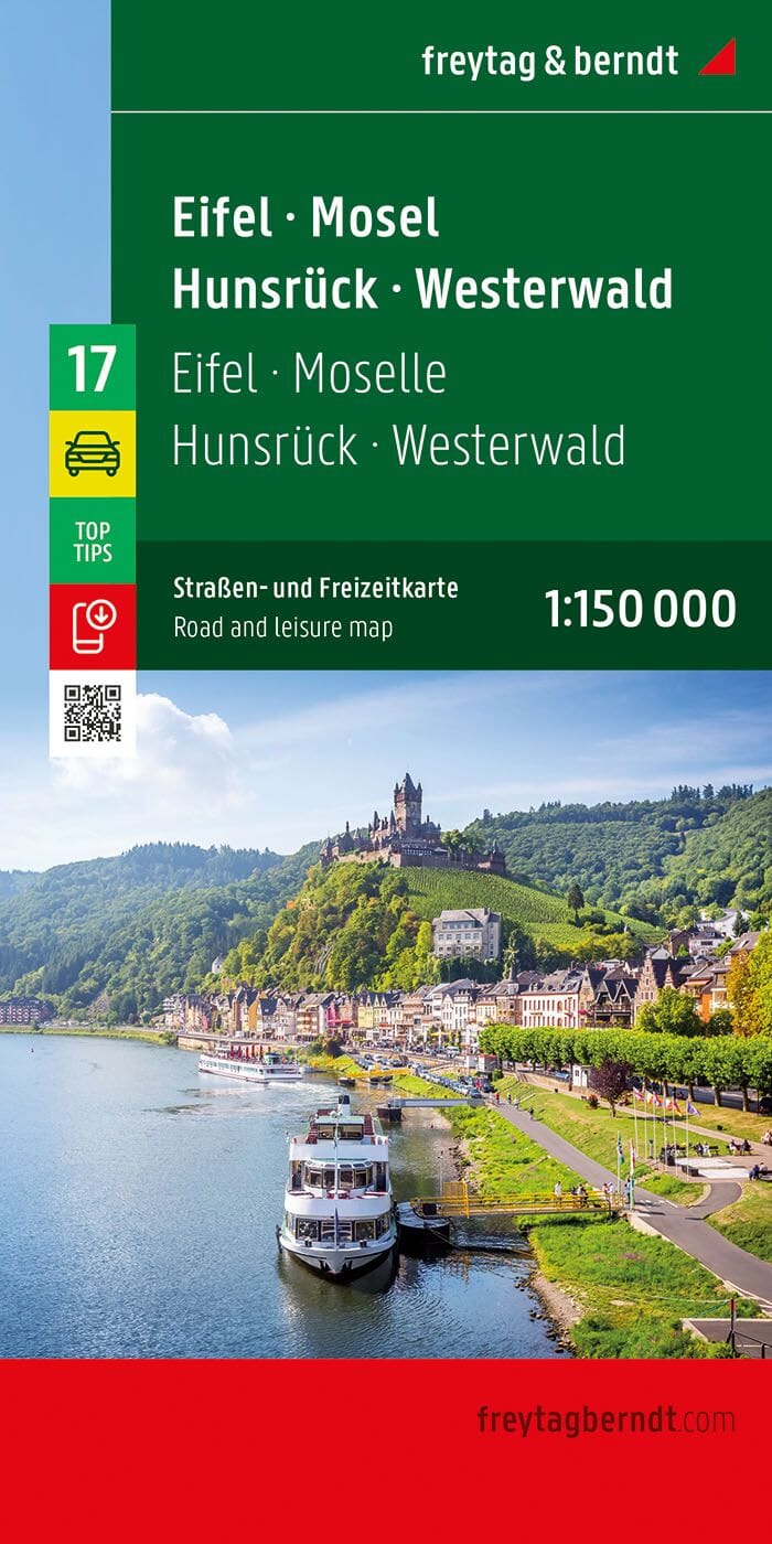 Carte routière n° 17 (Allemagne) - Eifel, Moselle, Hunsrück, Westerwald (Allemagne) | Freytag & Berndt - 1/150 000 carte routière Freytag & Berndt
