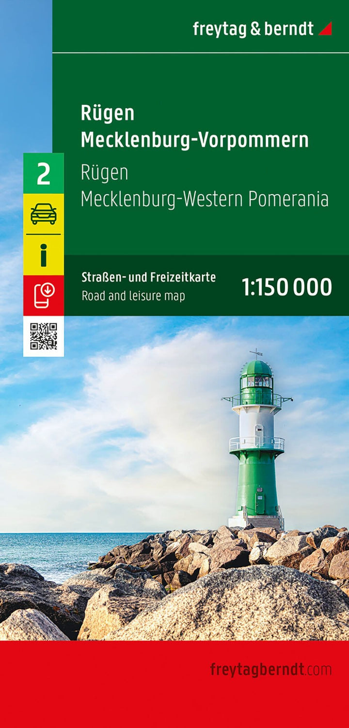 Carte routière n° 2 (Allemagne) - Rügen, Mecklembourg-Poméranie-Occidentale | Freytag & Berndt - 1/150 000 carte routière Freytag & Berndt 