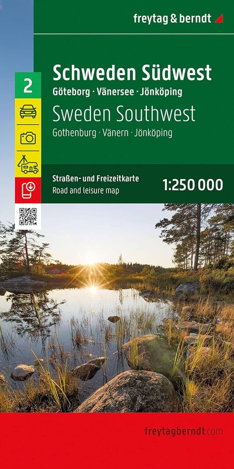 Carte routière n° 2 - Suède Sud-Ouest (Göteborg, Vänern, Karlstad) | Freytag & Berndt carte routière Freytag & Berndt