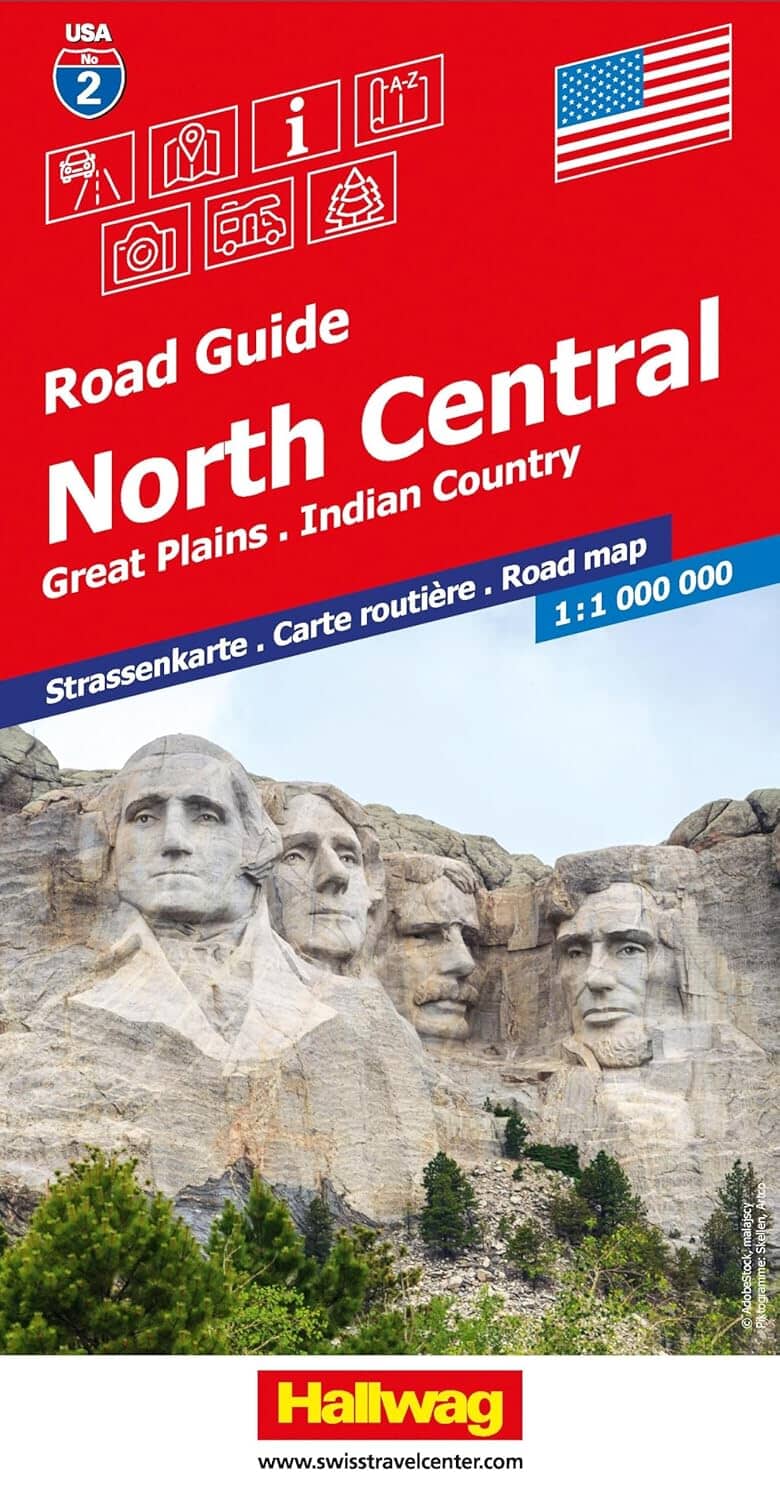 Carte routière n° 2 - USA Centre-Nord | Hallwag carte routière Hallwag