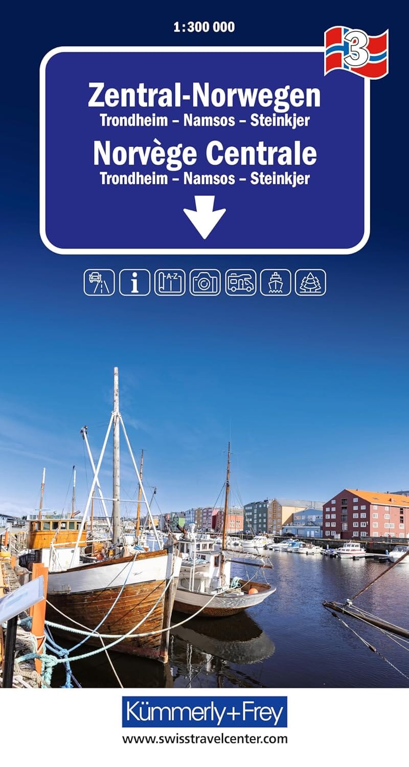 Carte routière n° 3 - Norvège Centrale, de Alesund à Namsos | Kümmerly & Frey carte routière Hallwag Kümmerly-Frey 