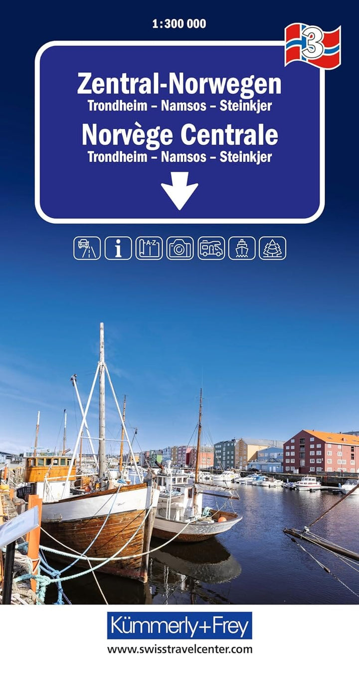 Carte routière n° 3 - Norvège Centrale, de Alesund à Namsos | Kümmerly & Frey carte routière Hallwag Kümmerly-Frey 