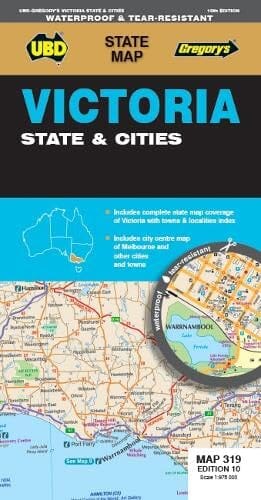 Carte routière n° 319 - Victoria State & Cities | UBD Gregory's carte routière UBD Gregory's