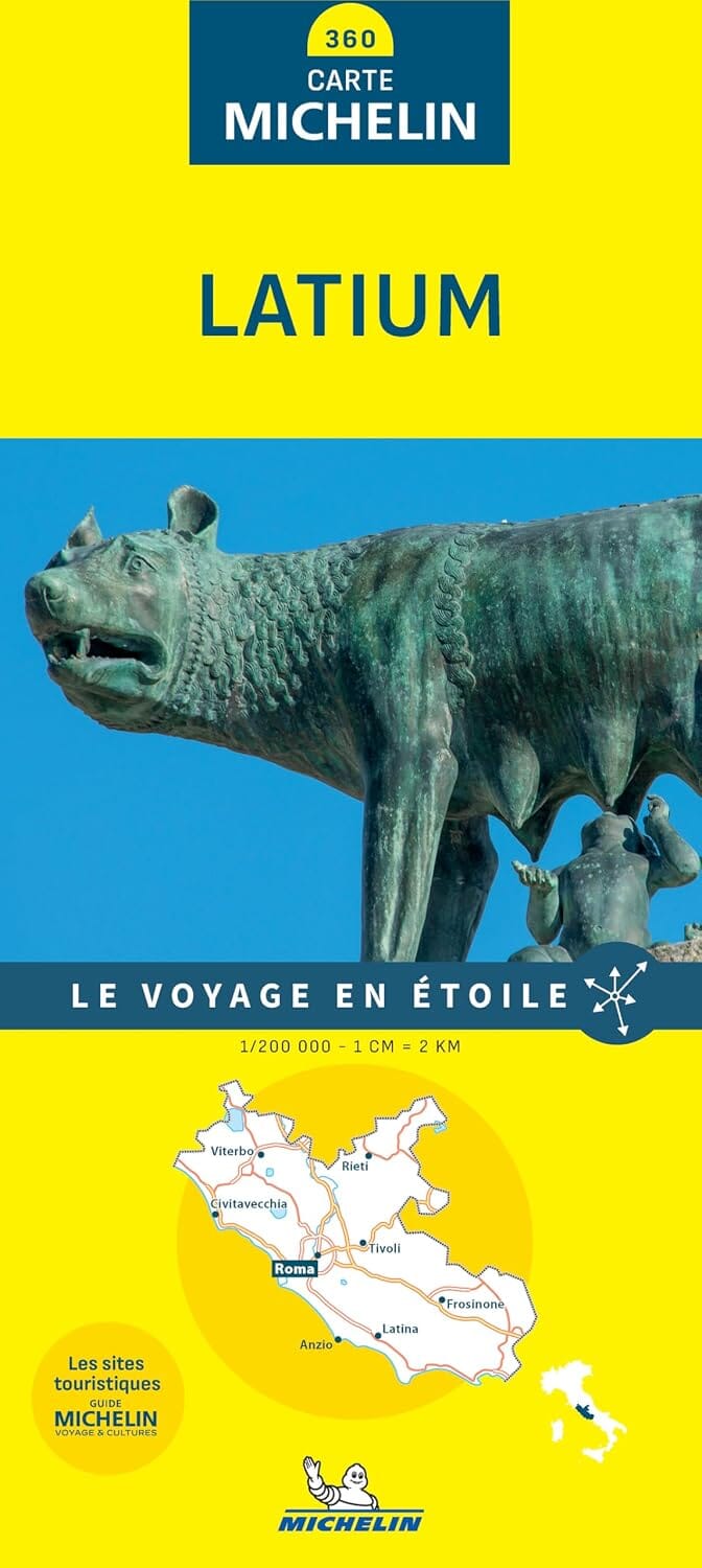 Carte routière n° 360 - Lazio, Latium (région de Rome, Italie) | Michelin carte routière Michelin 