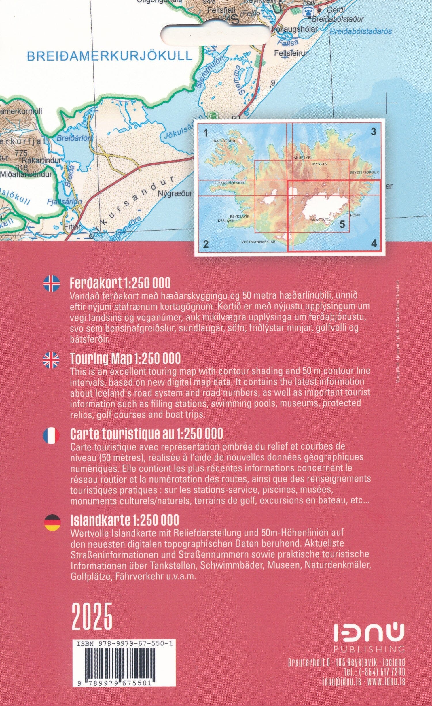 Carte routière n° 4 - Islande Sud-Est | Ferdakort carte routière Ferdakort