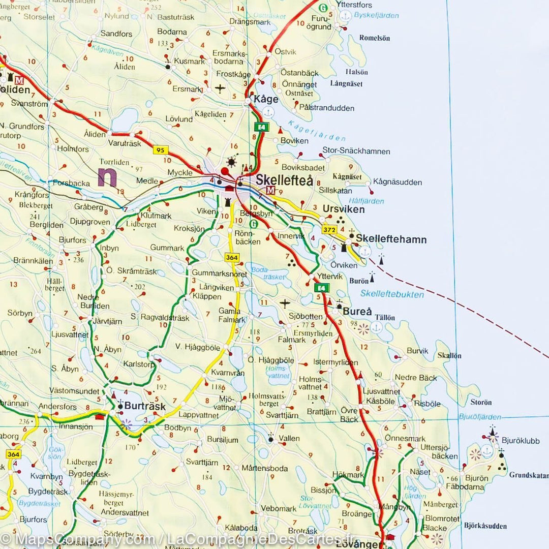 Carte routière de la Suède Nord, #5 | Freytag &#038; Berndt - La Compagnie des Cartes