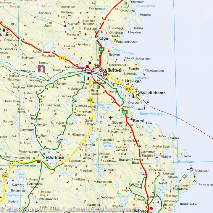 Carte routière de la Suède Nord, #5 | Freytag &#038; Berndt - La Compagnie des Cartes