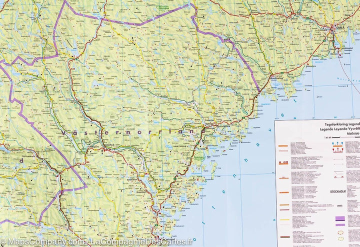 Carte routière de la Suède Nord, #5 | Freytag &#038; Berndt - La Compagnie des Cartes