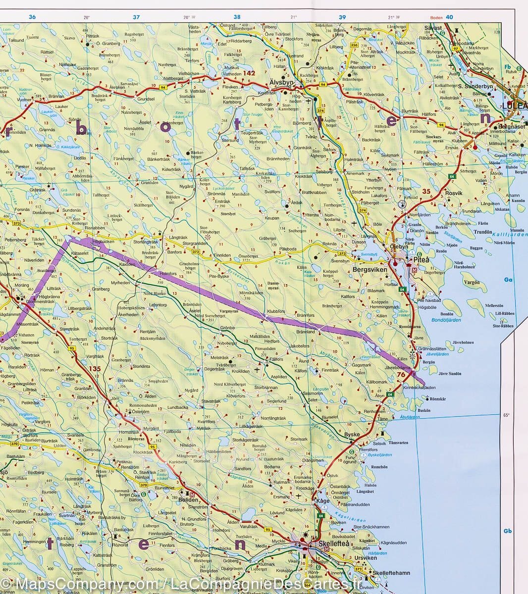 Carte routière de la Suède Nord, #5 | Freytag &#038; Berndt - La Compagnie des Cartes