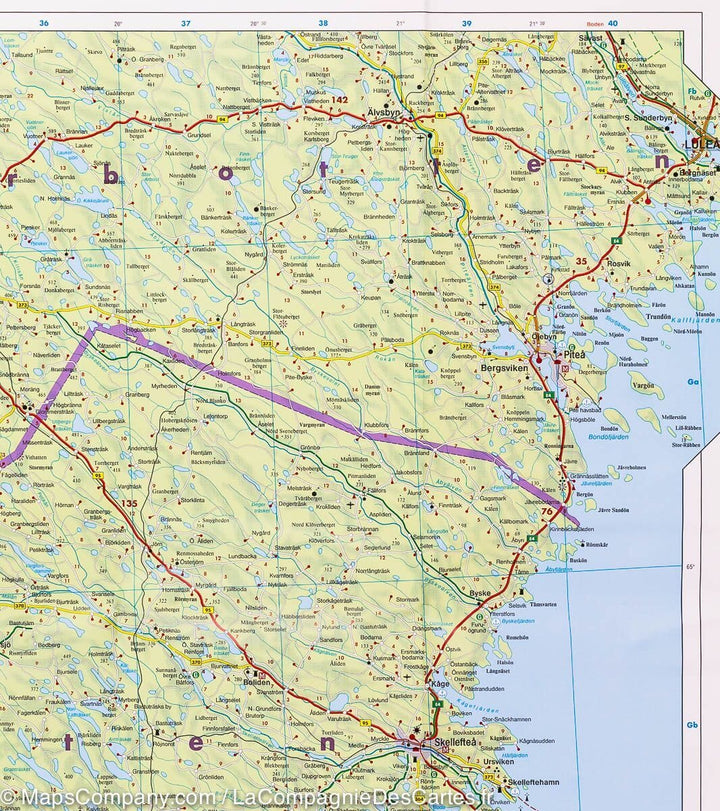 Carte routière de la Suède Nord, #5 | Freytag &#038; Berndt - La Compagnie des Cartes