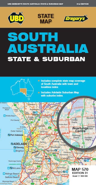Carte routière n° 570 - South Australia State & Suburban | UBD Gregory's carte routière UBD Gregory's