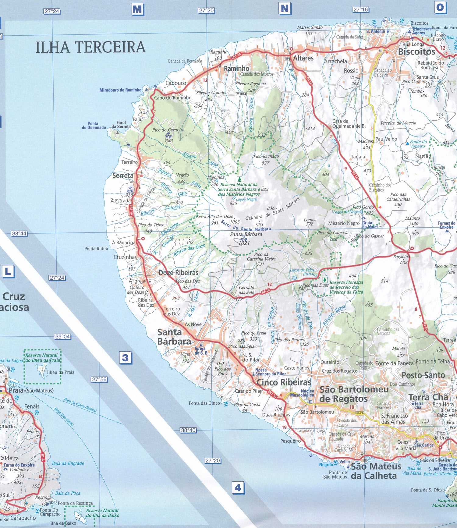 Carte routière n° 595 - Açores | Michelin carte routière Michelin