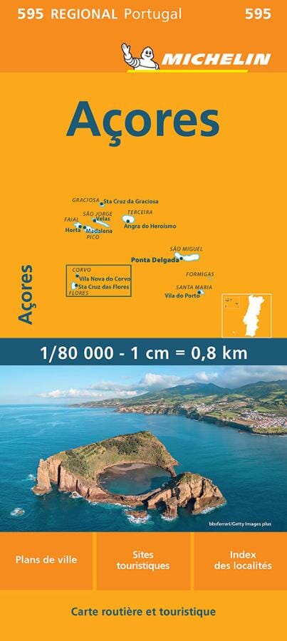Carte routière n° 595 - Açores | Michelin carte routière Michelin