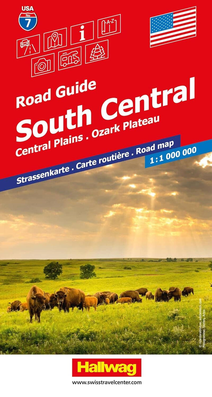 Carte routière n° 7 - USA Centre Sud | Hallwag carte routière Hallwag Kümmerly-Frey 