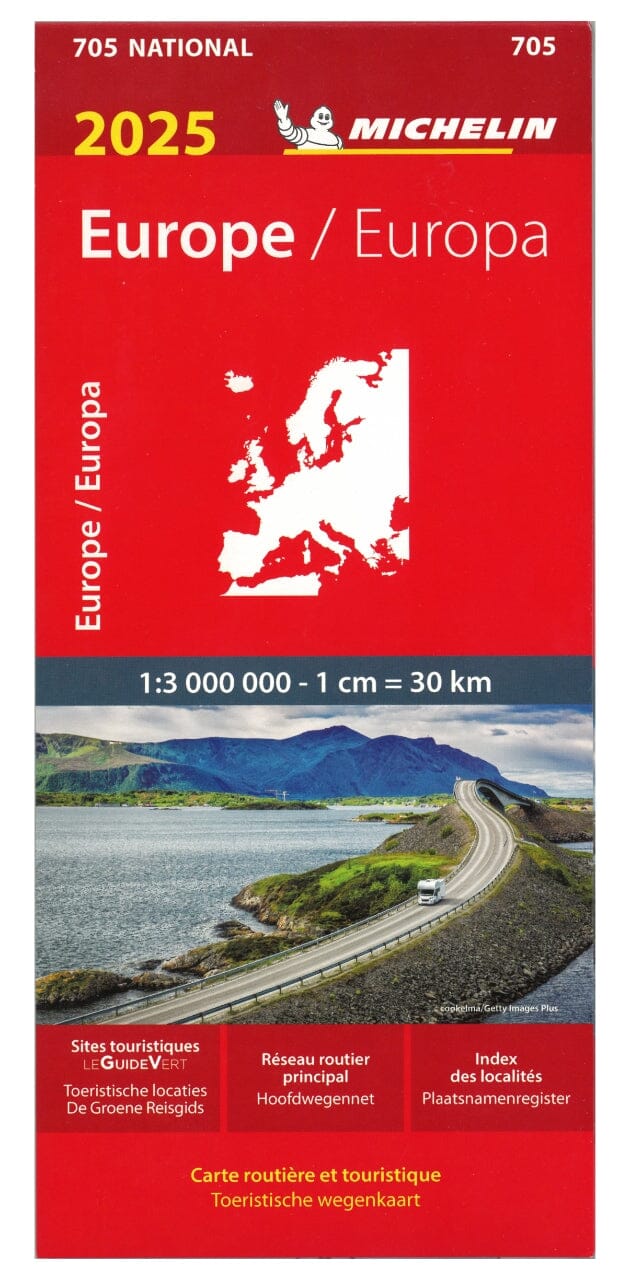 Carte routière n° 705 - Europe 2025 (multilingue) | Michelin carte routière Michelin