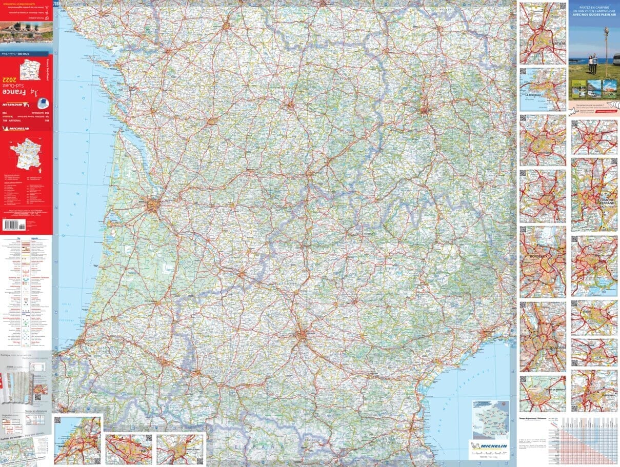 Carte routière n° 708 - 1/4 France - Sud-Ouest 2026 | Michelin carte routière Michelin