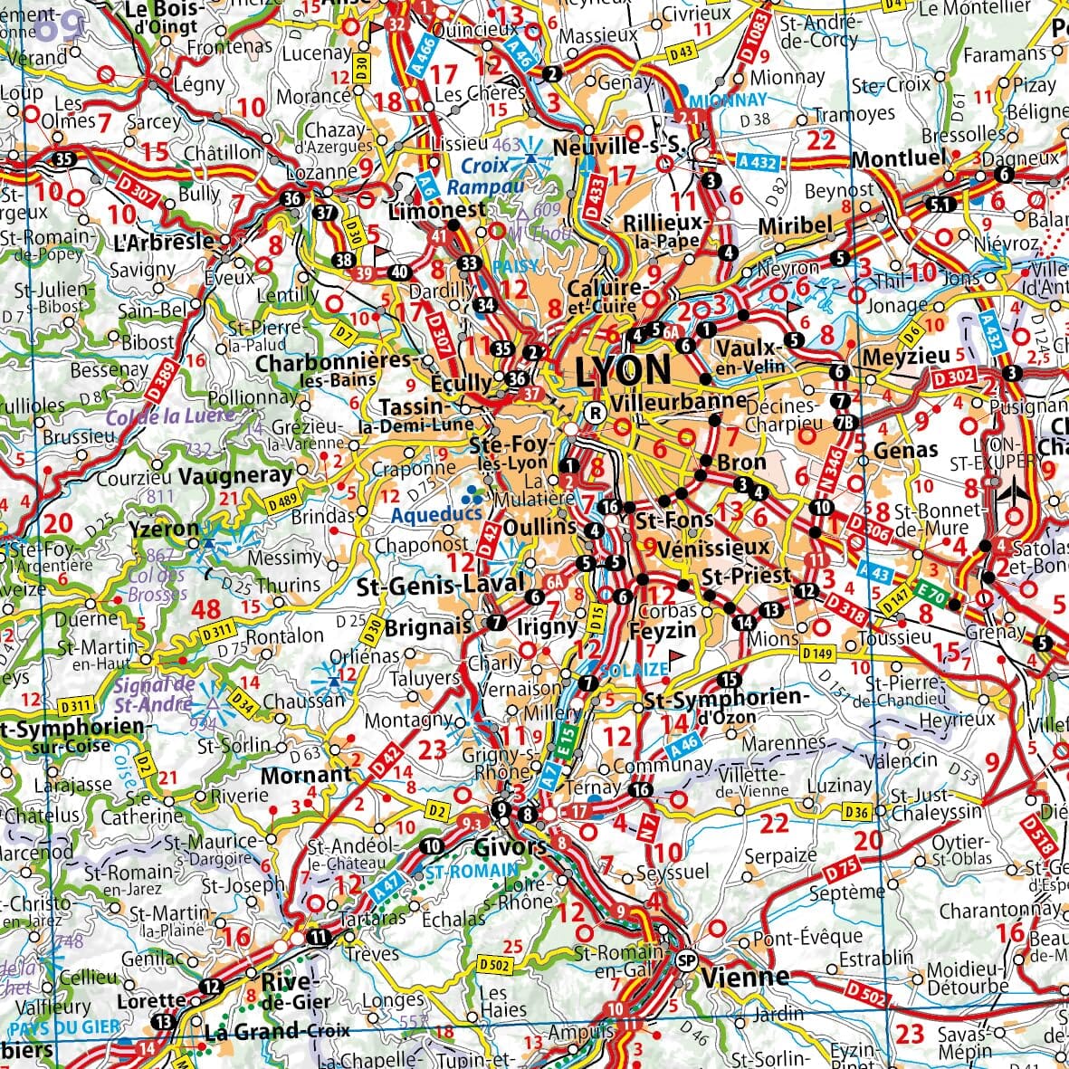 Carte routière n° 709 - 1/4 France - Sud-Est 2026 | Michelin carte routière Michelin