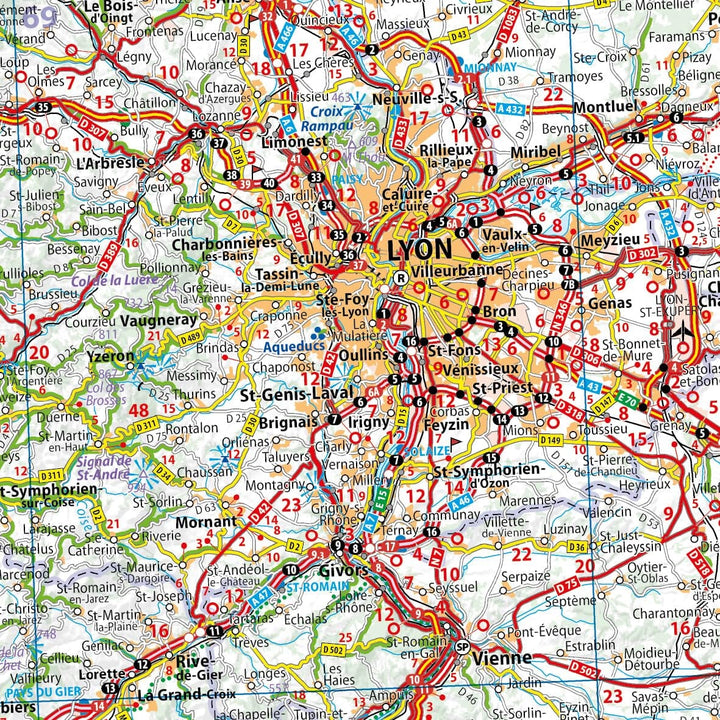 Carte routière n° 709 - 1/4 France - Sud-Est 2026 | Michelin carte de voyage Michelin 