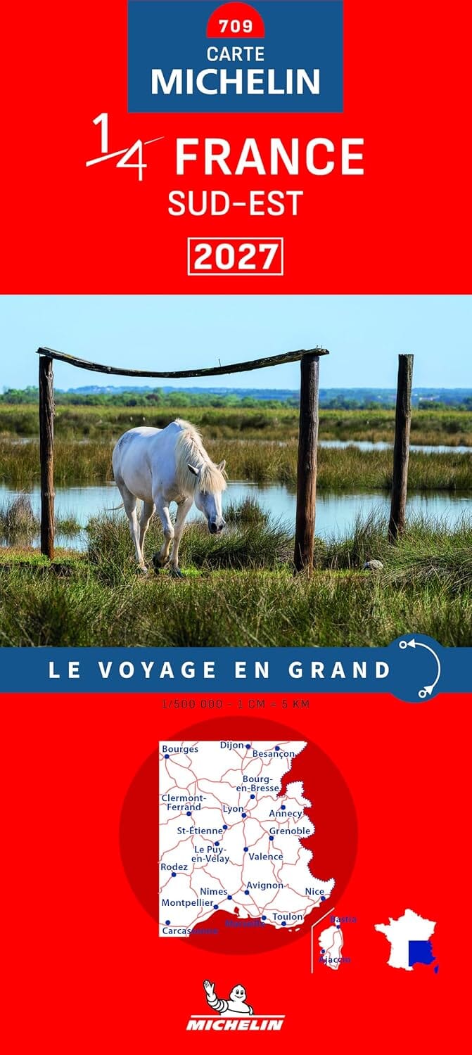 Carte routière n° 709 - 1/4 France - Sud-Est 2027 | Michelin carte routière Michelin 