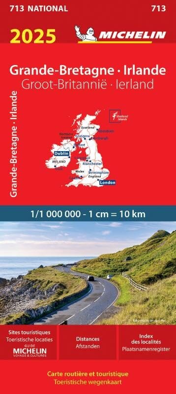 Carte routière n° 713 - Grande-Bretagne & Irlande 2025 | Michelin carte routière Michelin