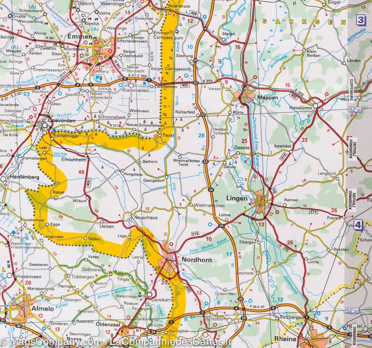 Carte routière n° 715 - Pays-Bas 2025 | Michelin carte routière Michelin