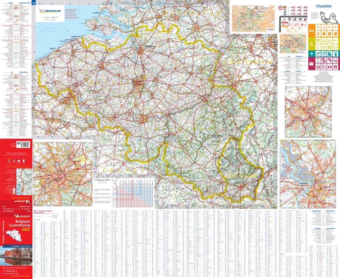 Carte routière n° 716 - Belgique & Luxembourg 2026 | Michelin carte routière Michelin