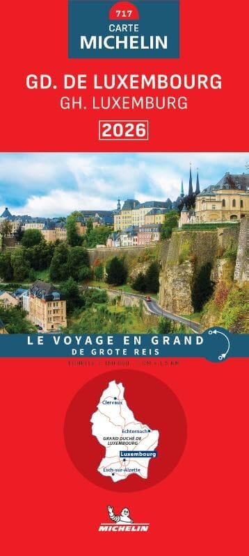Carte routière n° 717 - Grand Duché de Luxembourg 2026 | Michelin carte routière Michelin 