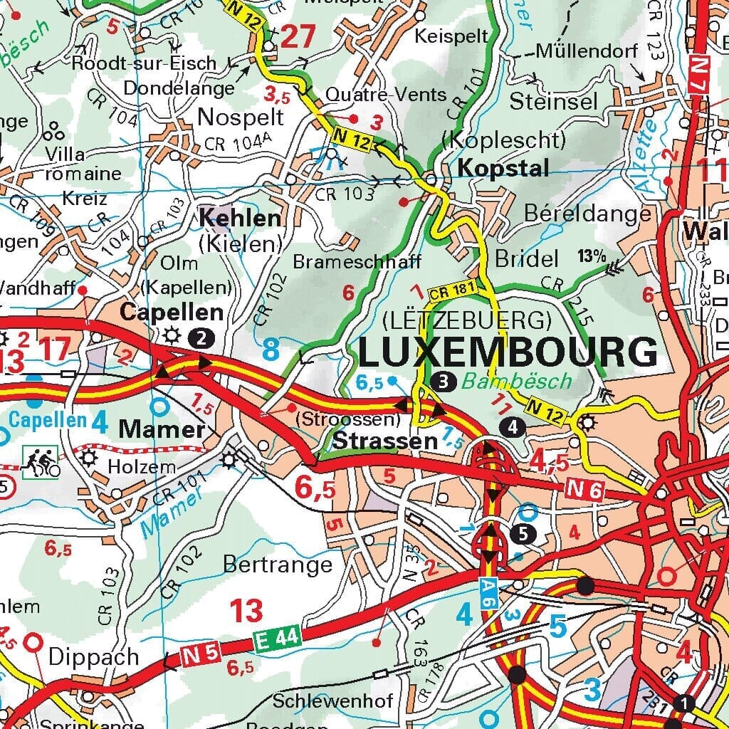 Carte routière n° 717 - Grand Duché de Luxembourg | Michelin carte pliée Michelin 