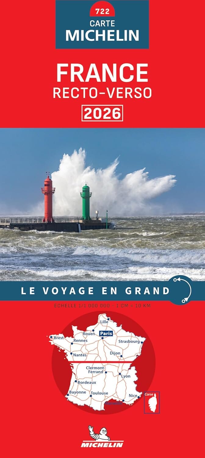 Carte routière n° 722 - France 2026 (recto-verso) | Michelin carte de voyage Michelin 