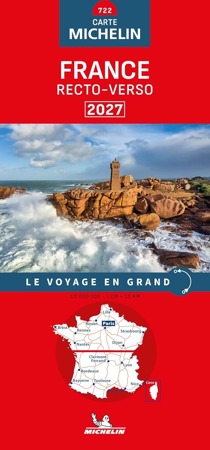 Carte routière n° 722 - France 2027 (recto-verso) | Michelin carte routière Michelin 