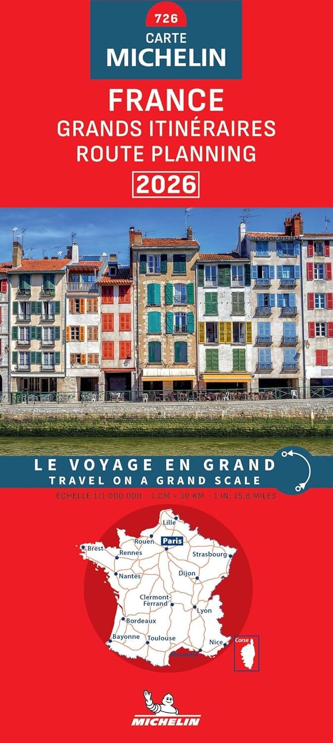 Carte routière n° 726 - France : Grands Itinéraires 2026 | Michelin carte de voyage Michelin 