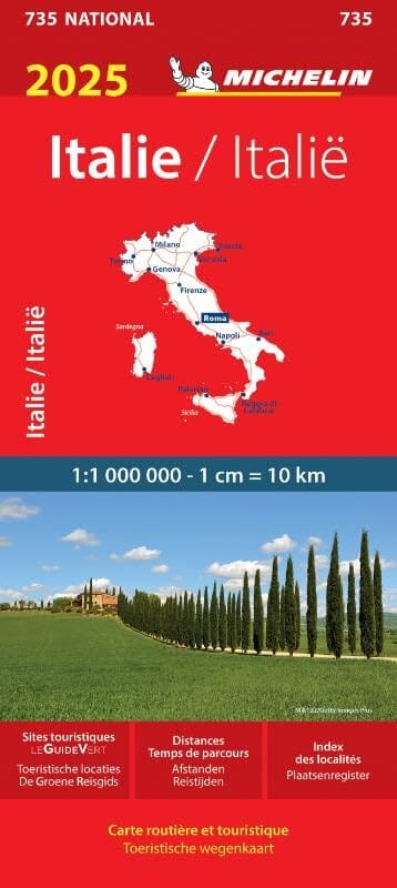 Carte routière n° 735 - Italie 2025 | Michelin carte routière Michelin