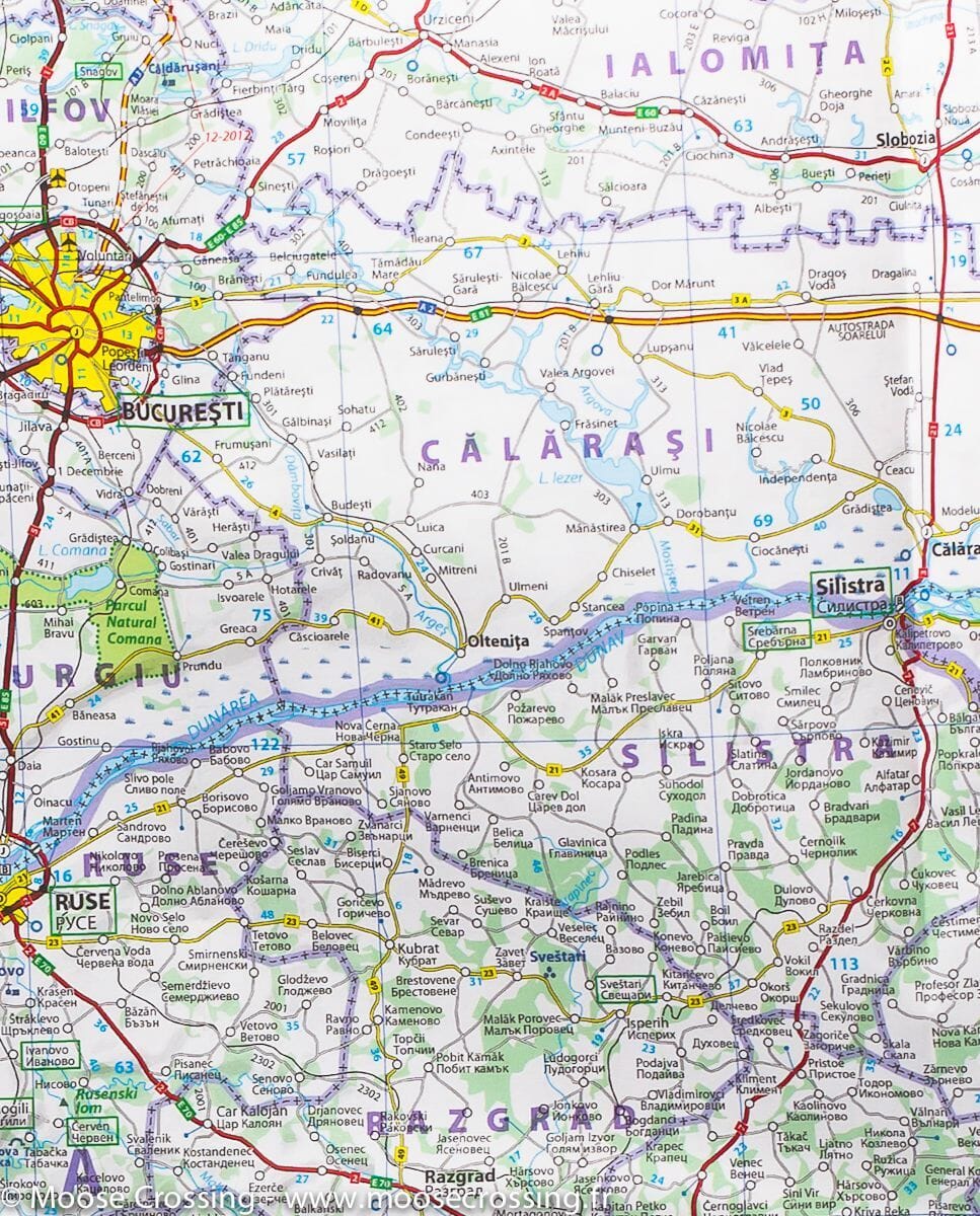 Carte routière n° 738 - Roumanie - VERSION MURALE ET PLASTIFIEE | Michelin carte murale roulée (en tube) Michelin