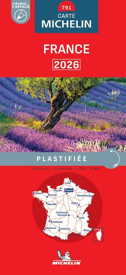 Carte routière n° 791 - France 2026 (plastifiée) | Michelin carte de voyage Michelin 