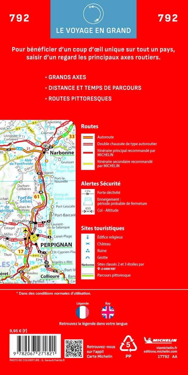 Carte routière n° 792 - France 2027 (indéchirable) | Michelin carte routière Michelin 
