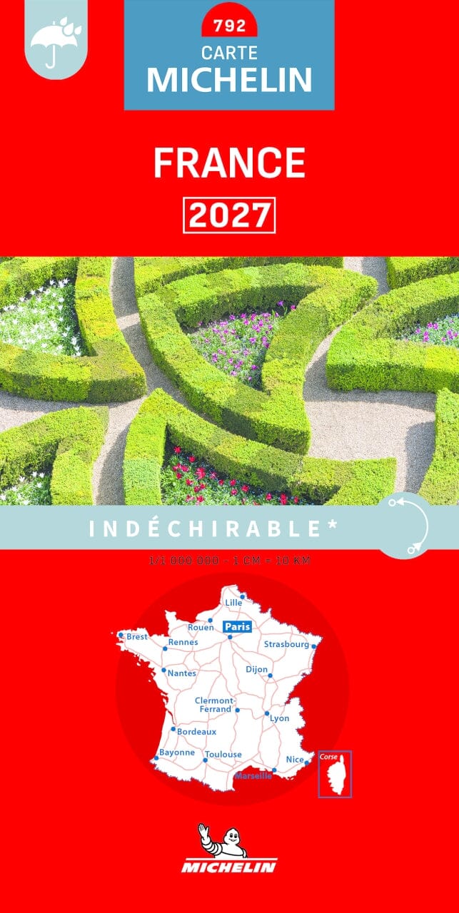 Carte routière n° 792 - France 2027 (indéchirable) | Michelin carte routière Michelin 