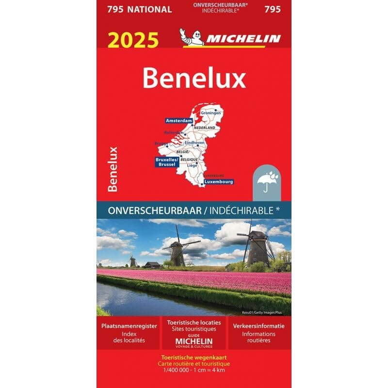 Carte routière n° 795 - Benelux (indéchirable) 2025 | Michelin carte routière Michelin