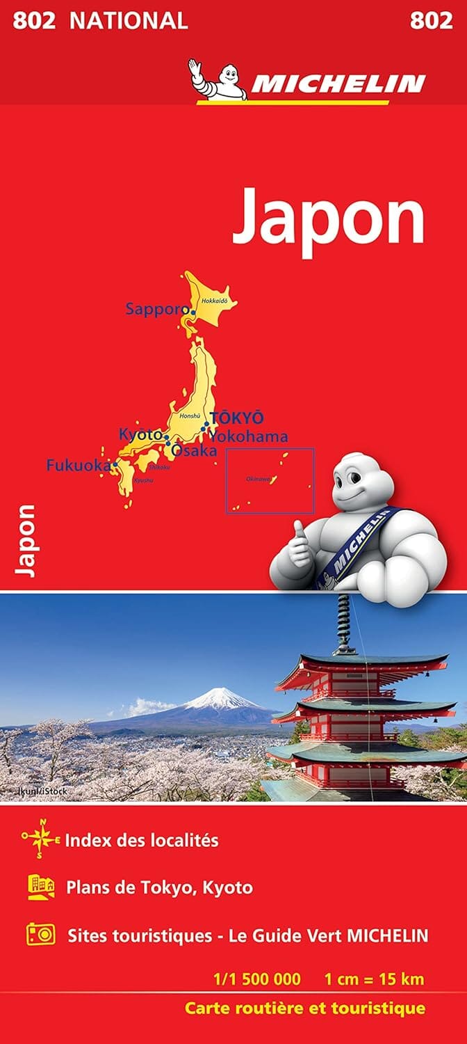 Carte routière n° 802 - Japon | Michelin carte routière Michelin
