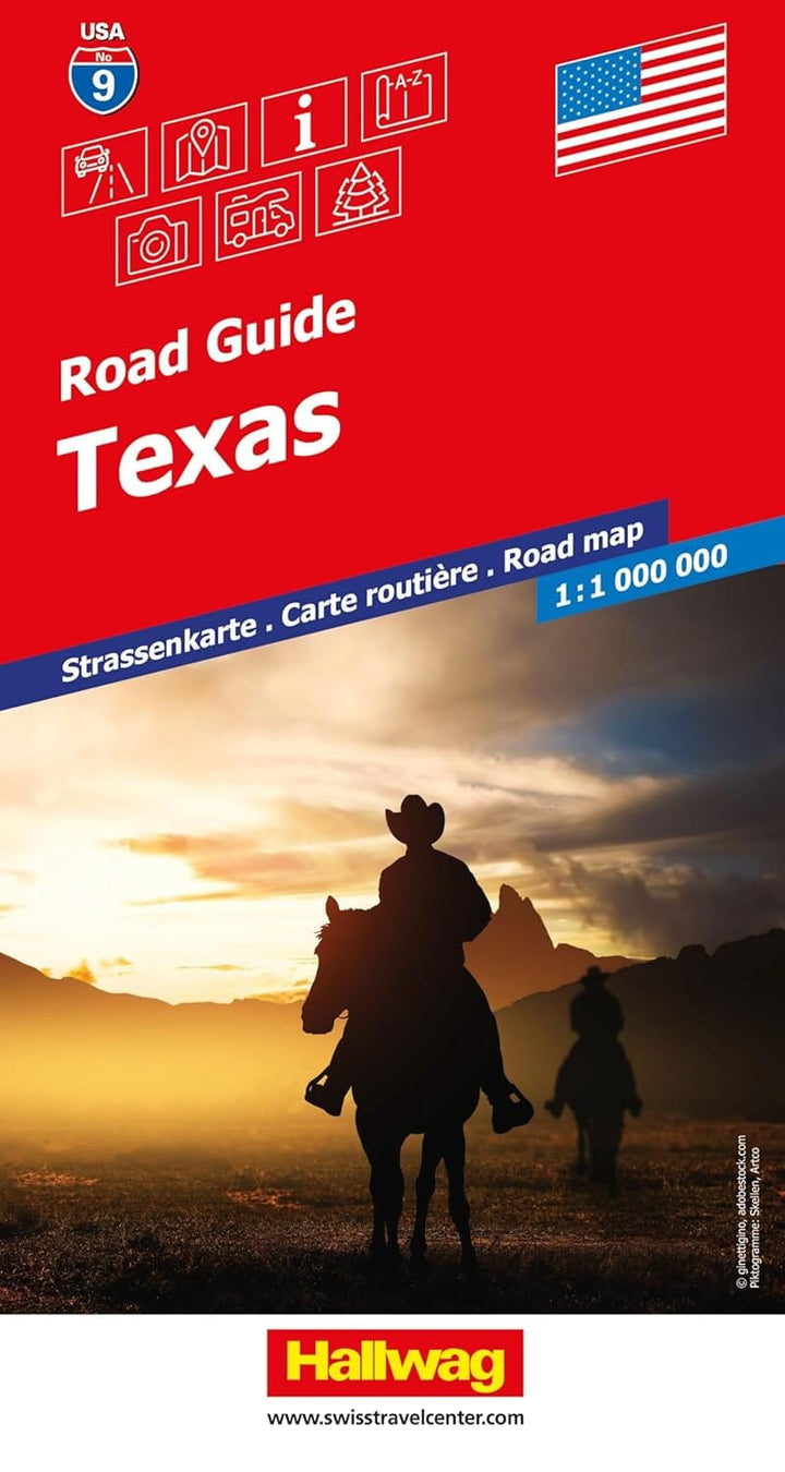 Carte routière n° 9 - Texas | Hallwag carte routière Hallwag Kümmerly-Frey 2026 
