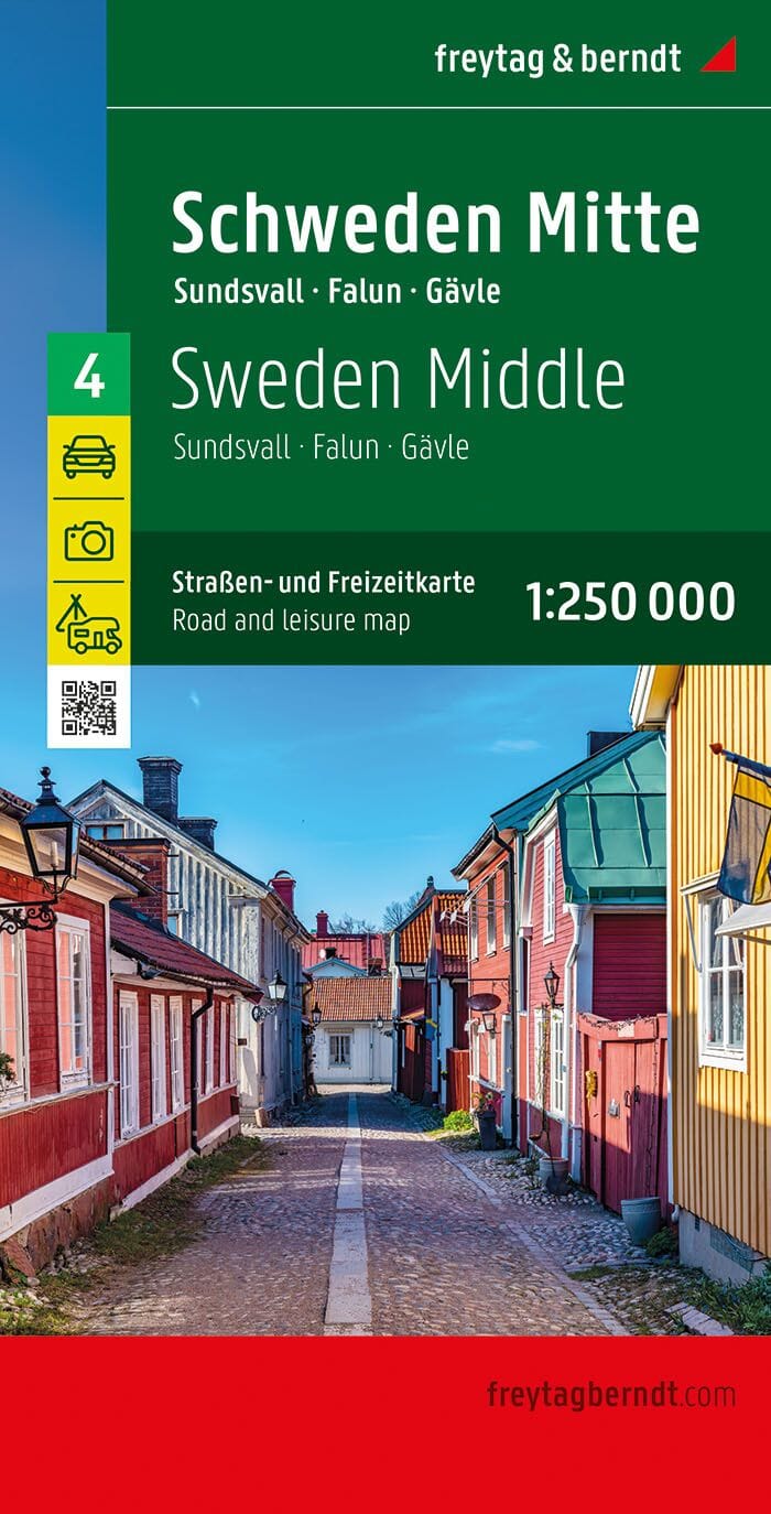 Carte routière n°4 - Suède Centrale (Sundsvall, Falun Gävle) | Freytag & Berndt carte routière Freytag & Berndt
