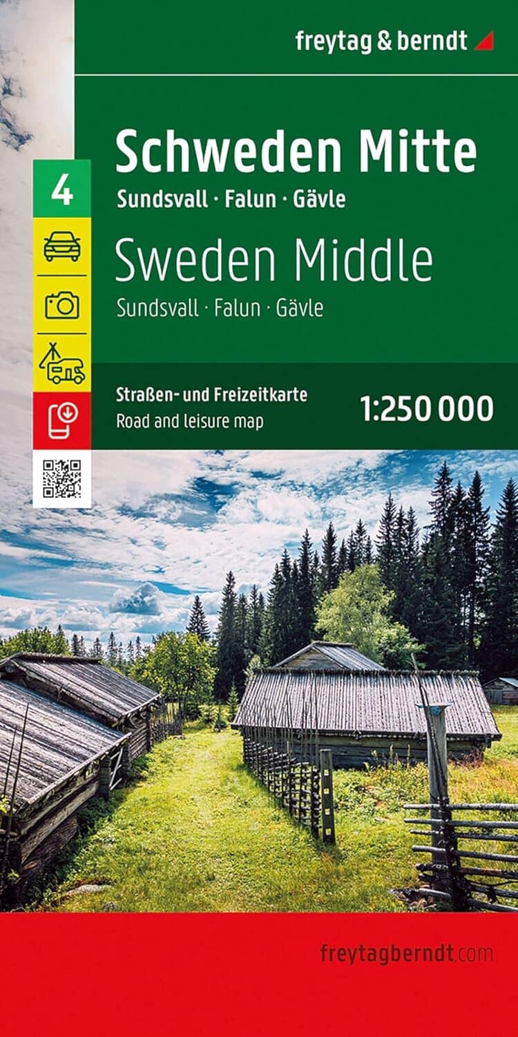 Carte routière n°4 - Suède Centrale (Sundsvall, Falun Gävle) | Freytag & Berndt carte routière Freytag & Berndt 