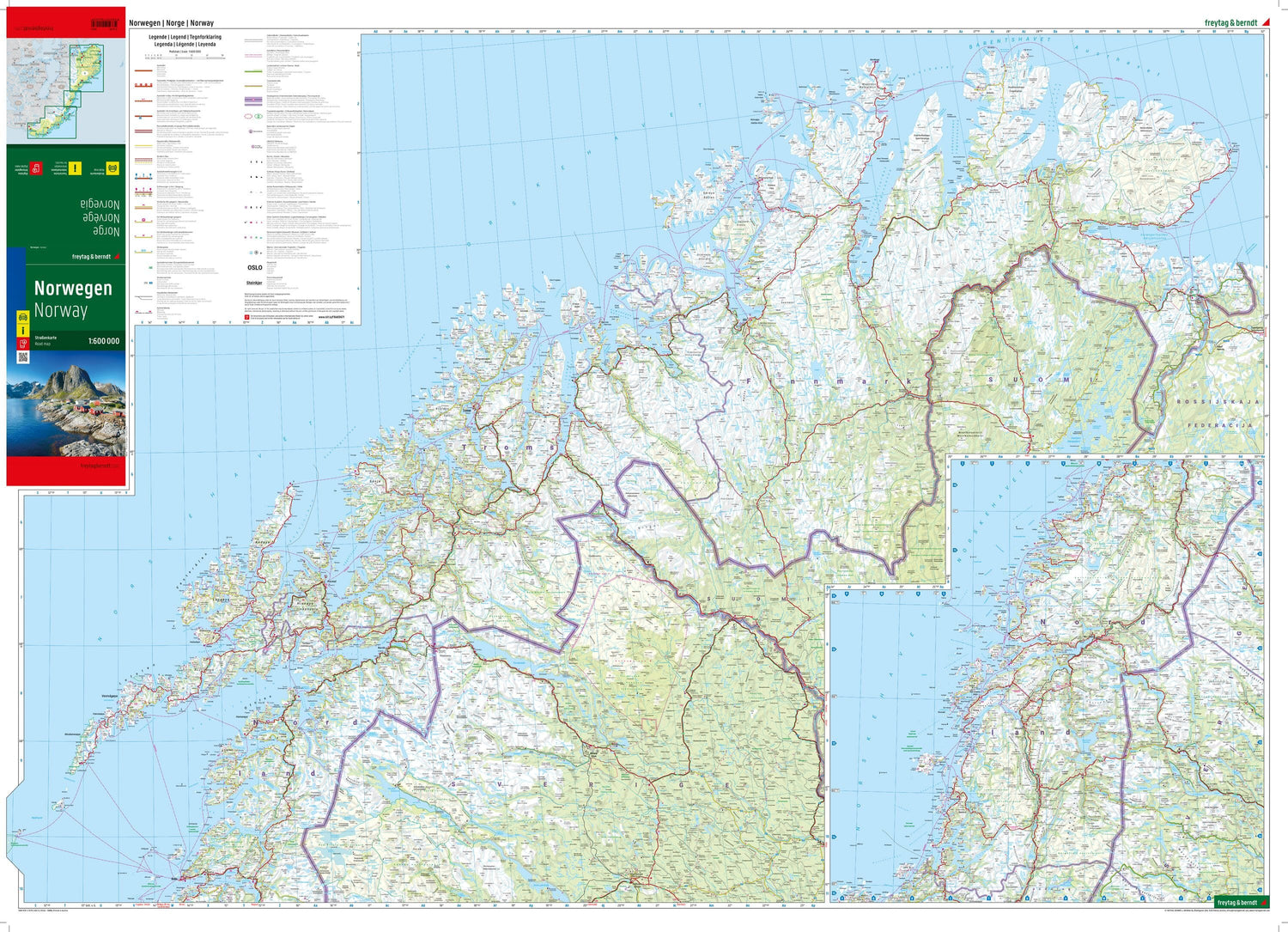 Carte routière - Norvège | Freytag & Berndt carte routière Freytag & Berndt