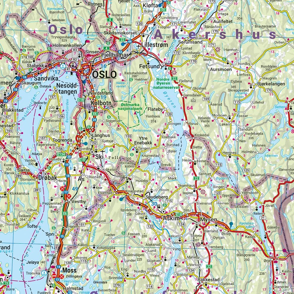 Carte routière - Norvège | Freytag & Berndt carte routière Freytag & Berndt